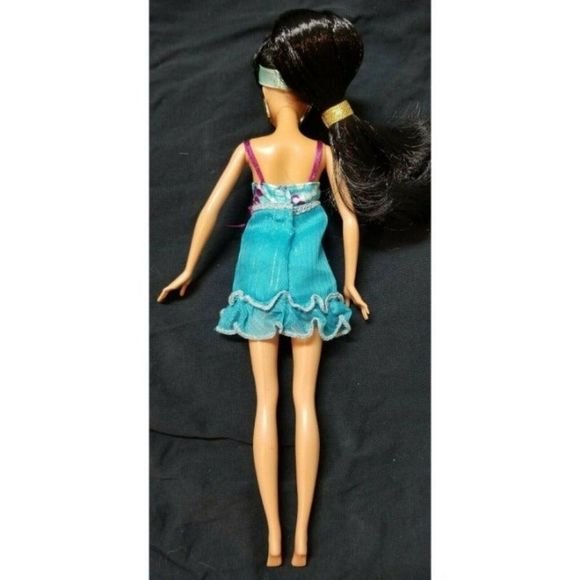Barbie Doll Clothes blue shiny dress with shiny capris - Picture 3 of 8